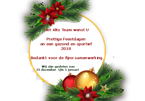 Prettige Feestdagen en een gezond en sportief 2018